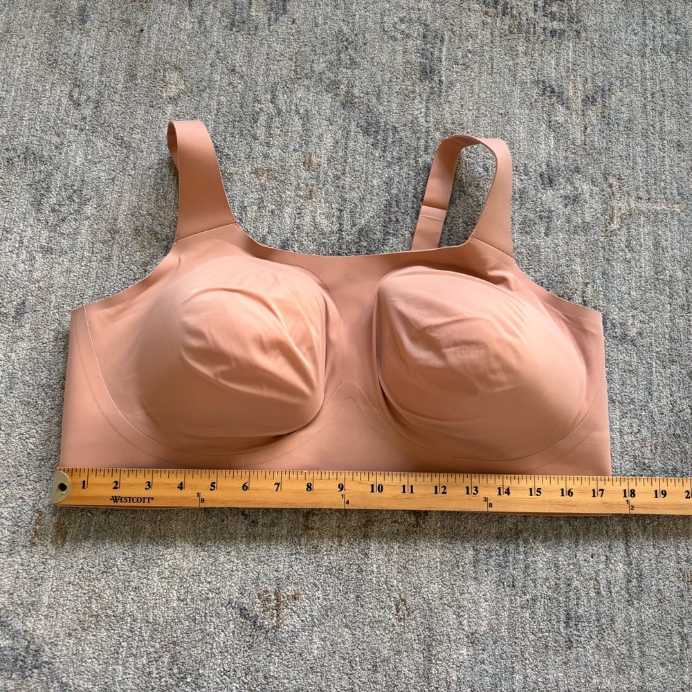 EVELYN BOBBIE Structured Scoop Bra Elegant Nude Comfortable 3X - Picture 4 of 5